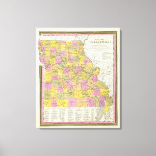Toile Nouvelle carte du Missouri 2