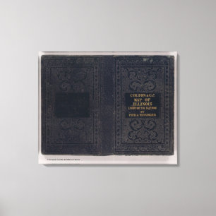 Toile Nouvelle carte sectionnelle de l'état de l'Illinoi