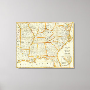 Toile Nouvelle carte topographique de la guerre de