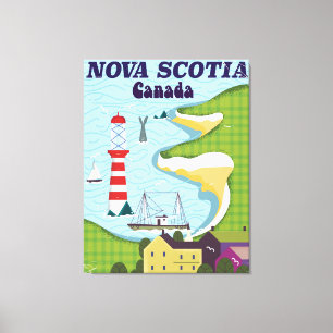 Toile Nouvelle-Écosse Canada Vintage voyage affiche