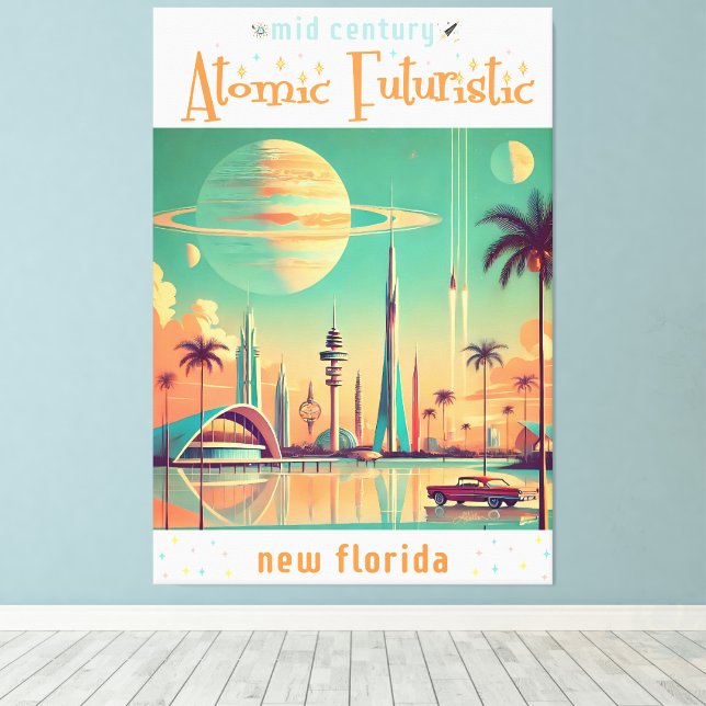 Toile Nouvelle Floride Futuriste Atomique (Insitu (Plancher de Bois))