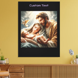 Toile Nouvelle Naissance Bébé Noël décoration Riche Mais