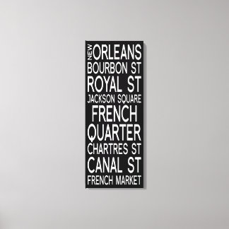 Toile Nouvelle-Orléans | Typographie