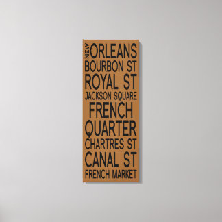 Toile Nouvelle-Orléans | Typographie