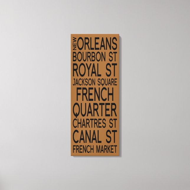Toile Nouvelle-Orléans | Typographie (Recto)