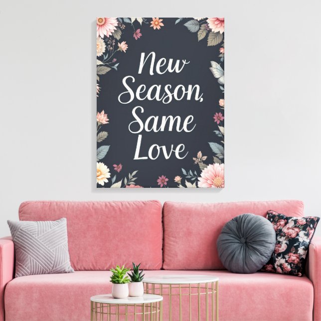 Toile Nouvelle Saison Même Amour Art Floral Sombre (Insitu(Salon))