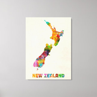 Toile Nouvelle-Zélande, Carte de l'aquarelle