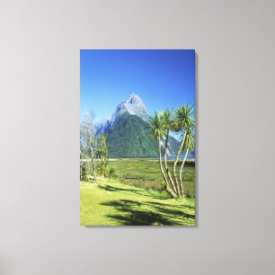 Toile Nouvelle-Zélande, île du Sud, Mitre Peak,