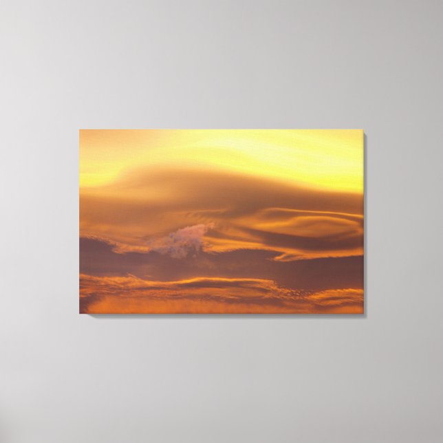 Toile Nuage lenticulaire au coucher du soleil (Recto)