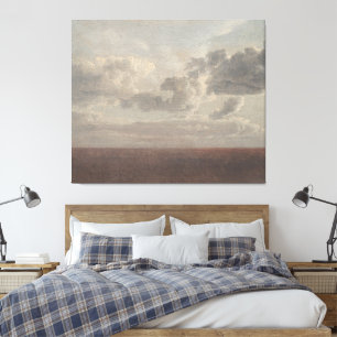 Toile Nuages au-dessus de la mer, huile vintage
