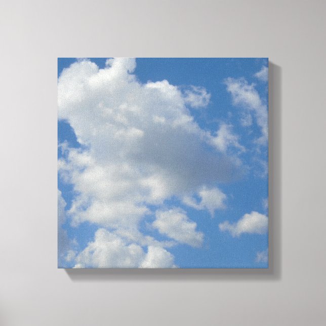 Toile Nuages blancs/gris et ciel bleu (Recto)