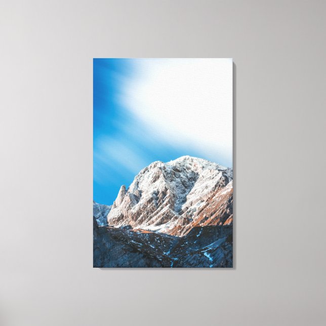 Toile Nuages bruyants sur les montagnes (Recto)