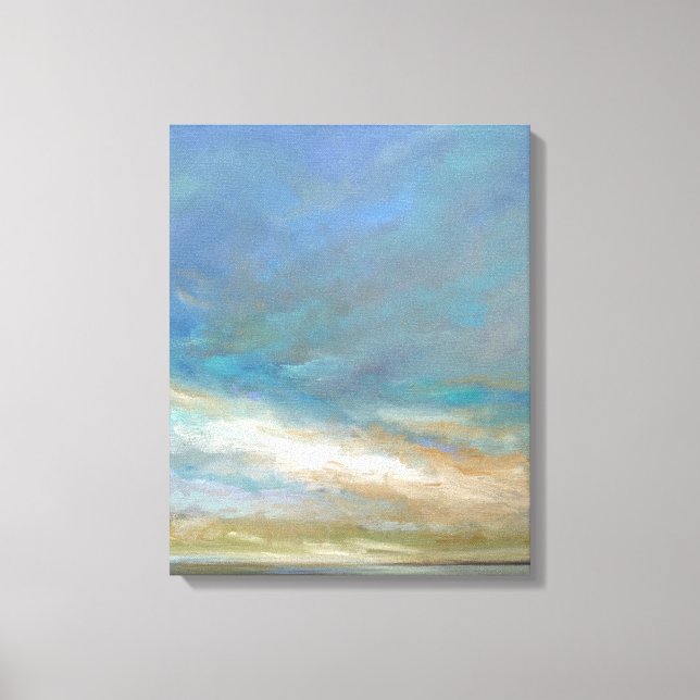 Toile Nuages côtiers avec océan (Recto)