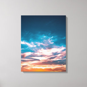 Toile Nuages de coucher de soleil