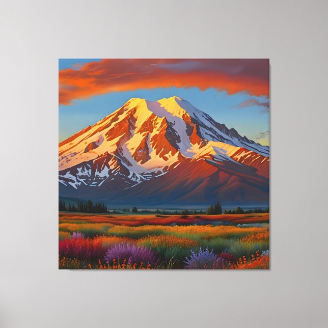 Toile Nuages de Crimson au-dessus de la vallée (Recto)