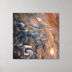 Toile Nuages de tourbillonnement de fin de Jupiter de