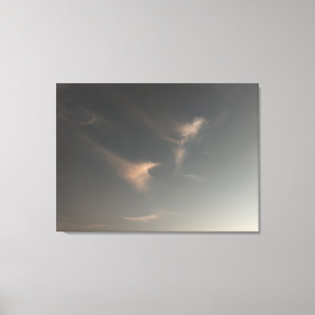 Toile Nuages doux au coucher du soleil à Cornwall (Recto)
