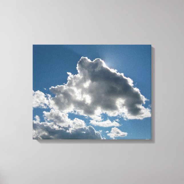 Toile Nuages ensoleillés sous un ciel ouvert (Recto)