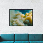 Toile Nuages jaunes doux<br><div class="desc">Cette image est sombre mais rêveuse. Imaginez l'intérêt visuel que cette impression unique apportera à toute pièce</div>