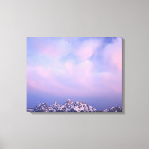 Toile Nuages roses sur la chaîne de Teton 2