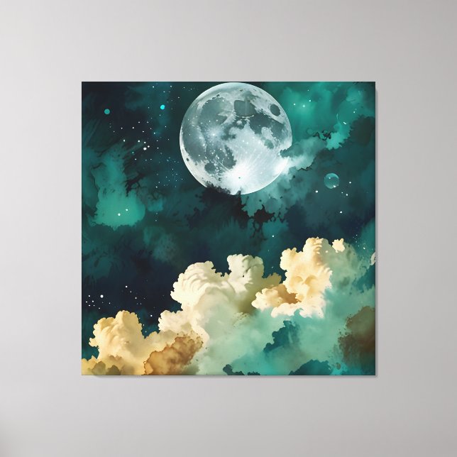 Toile Nuages sous la lune (Recto)