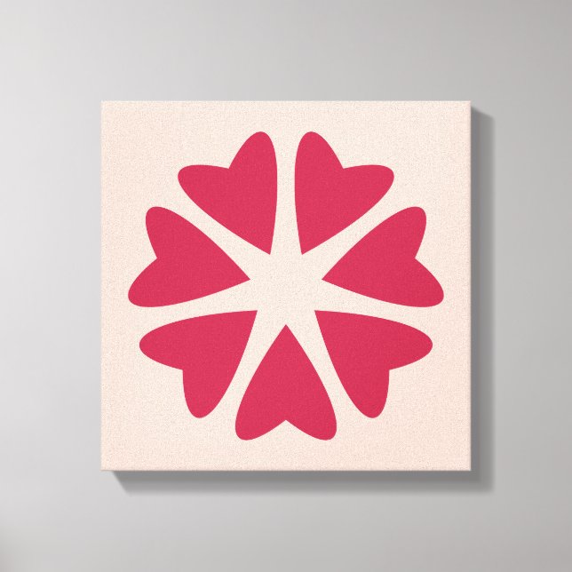 Toile Nucléaire - magenta rouge - image. (Recto)