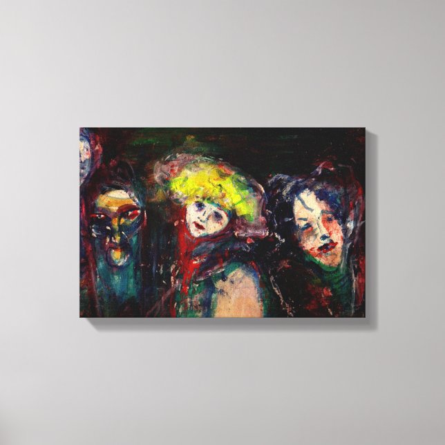 Toile NUIT DE CARNAVAL À VENISE Mascarade Vénitienne Mas (Recto)