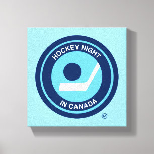 Toile Nuit de hockey au Canada Logo rétro