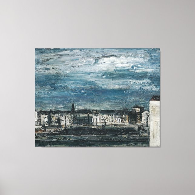 Toile Nuit de lune sur la Mur à Graz (Recto)