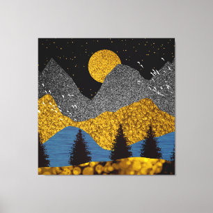 Toile Nuit dorée