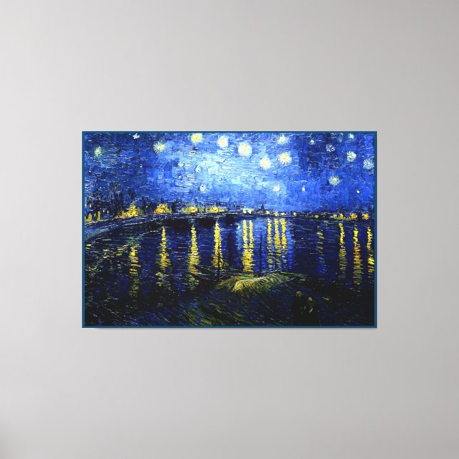 Toile Nuit étoilée au-dessus du Rhône par Van Gogh (Recto)