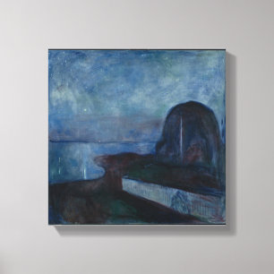 Toile Nuit étoilée par Edvard MUNCH, peintre symbolist