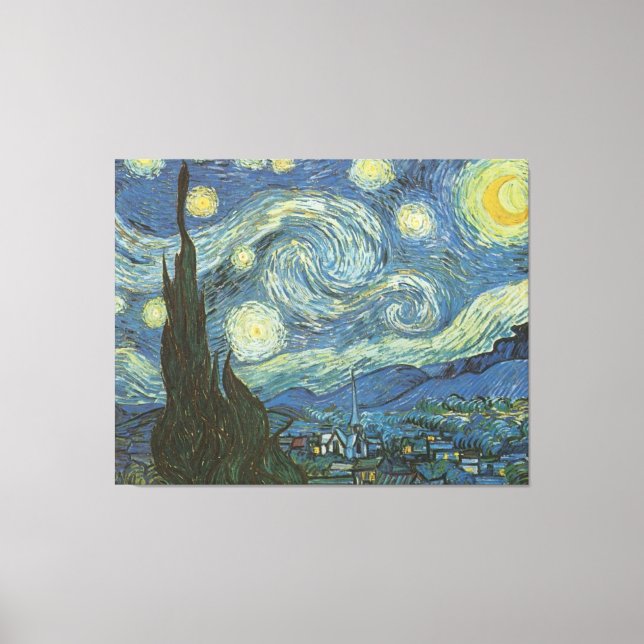 Toile Nuit étoilée par Vincent Van Gogh (Recto)