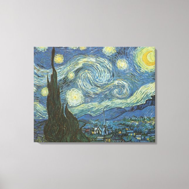 Toile Nuit étoilée par Vincent Van Gogh (Recto)