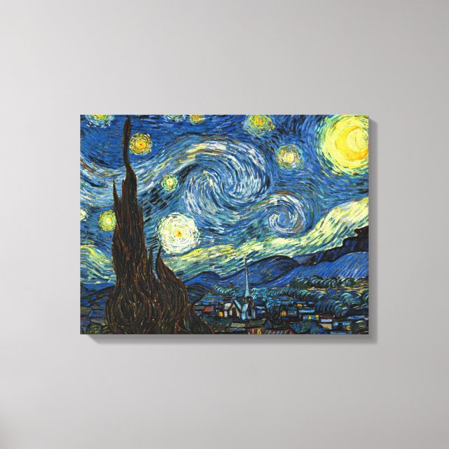 Toile Nuit étoilée par Vincent Van Gogh Canvas Art (Recto)