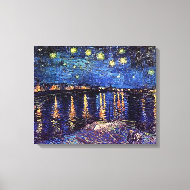 Toile Nuit étoilée sur le Rhône par Van Gogh (Recto)