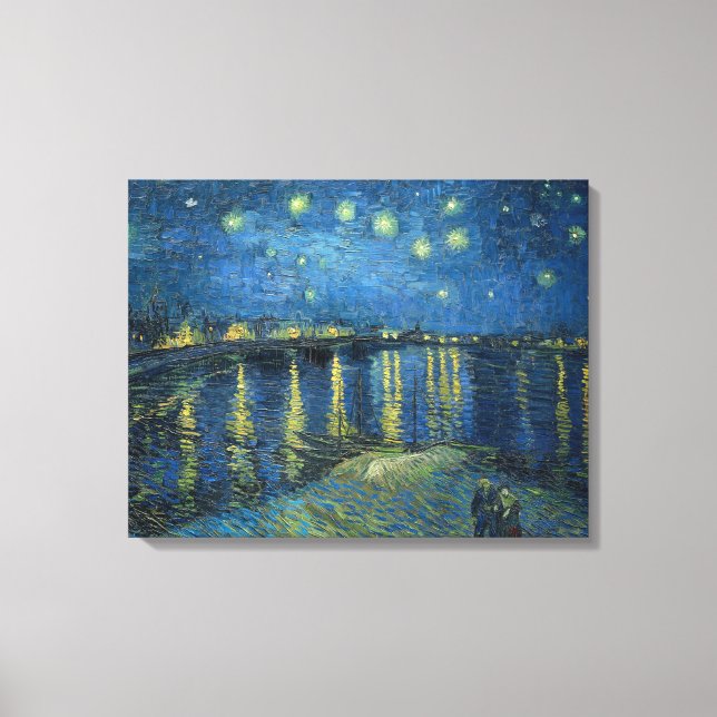 Toile Nuit étoilée sur le Rhône (par van Gogh) (Recto)