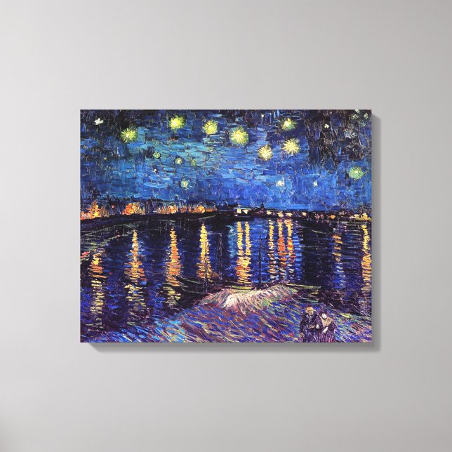 Toile Nuit étoilée sur le Rhône par Van Gogh (Recto)
