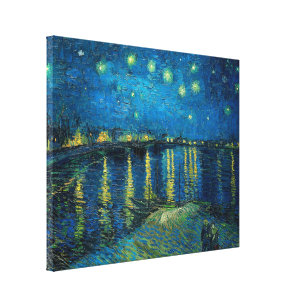 Toile Nuit étoilée sur le Rhône   Vincent Van Gogh