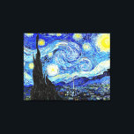Toile Nuit Van Gogh Starry<br><div class="desc">L'une des peintures les plus célèbres de Vincent Van Gogh. numériquement amélioré.</div>