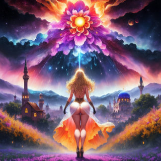 Toile Nura - Une oasis colorée : l'art de l'auto-découve