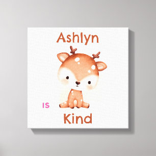 Toile Nurserie Personnalisée d'Affirmation pour Enfants