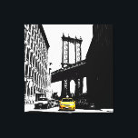 Toile Nyc Brooklyn Bridge Taxi jaune New York City<br><div class="desc">Nyc Brooklyn Bridge Yellow Taxi New York City Pop Art Canvas Art Imprimer.</div>