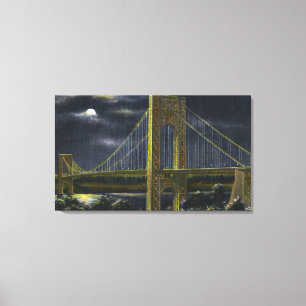 Toile NYC, nouveau pont de YorkGeorge Washington la nuit