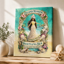 Nymphe de l'île Art Tropical Spirituel Océan Fanta