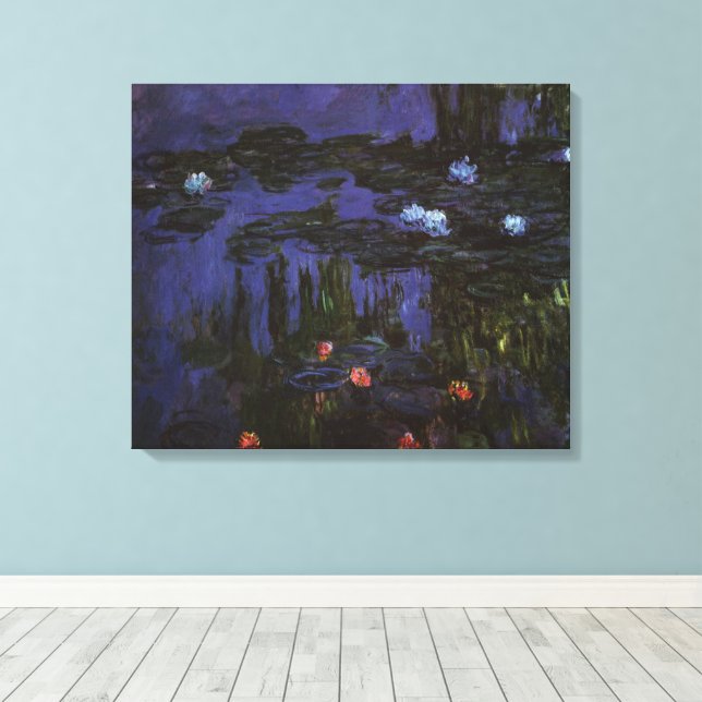 Toile Nymphéas par Claude Monet, Impressionnisme Vintage (Insitu (Plancher de Bois))