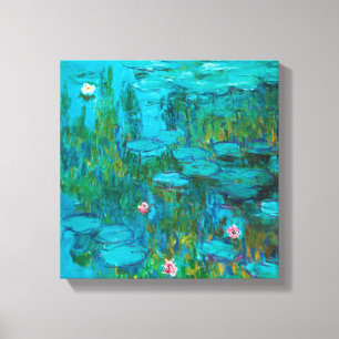 Toile Nymphes de Monet, peinture impressionniste authent