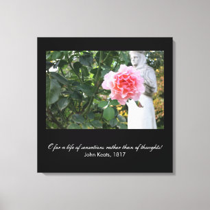 Toile O pour une vie de sensations (citations de Keats)