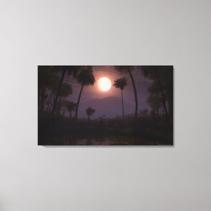 Toile Oasis éclairée par la lune (2012)