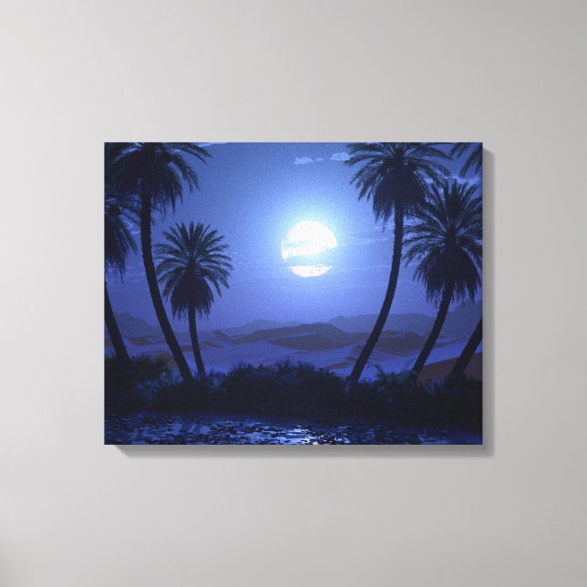 Toile Oasis (Lune Bleue) (Recto)
